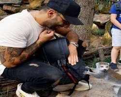 Lakap is an animal lover and it seems like animals also feel safe with him.